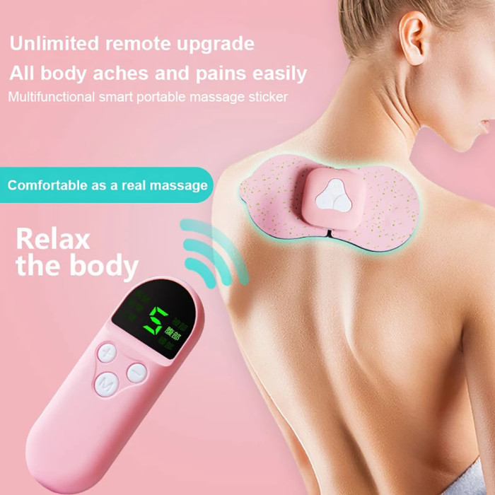 Rechargeable EMS Back Neck Massager Therapy Electric Muscle Stimulator Cervical Neck Massager With Remote control Reduce Pains