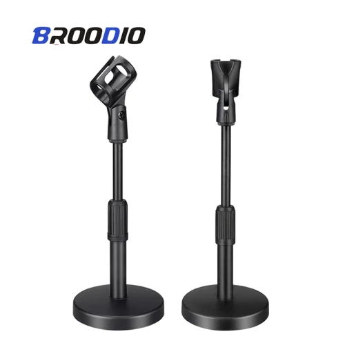 Adjustable Microphone Holder Arm Stand Microphone Wind Protection Mic Stand Foldable Professional Microphone Foot Shock Mount