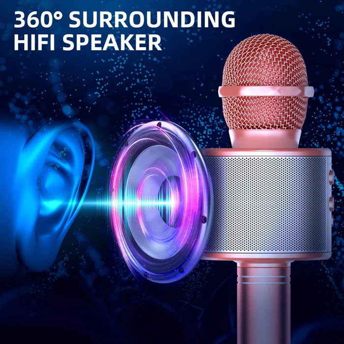 New Mic Wireless Karaoke Microphone WS 858 wireless USB professional Speaker Player Home KTV Handheld Portable Singing for Kids