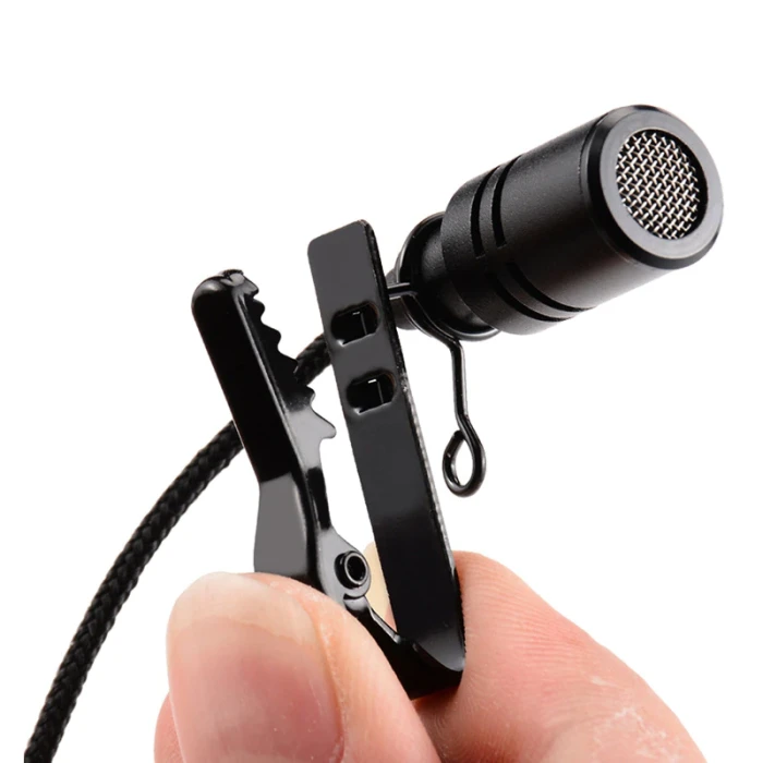 3.5mm Lavalier Microphone Condenser Mini Microphone For Smartphone PC MIC 1.5M Wired Microphone Buttonhole Lapel Condenser Mic