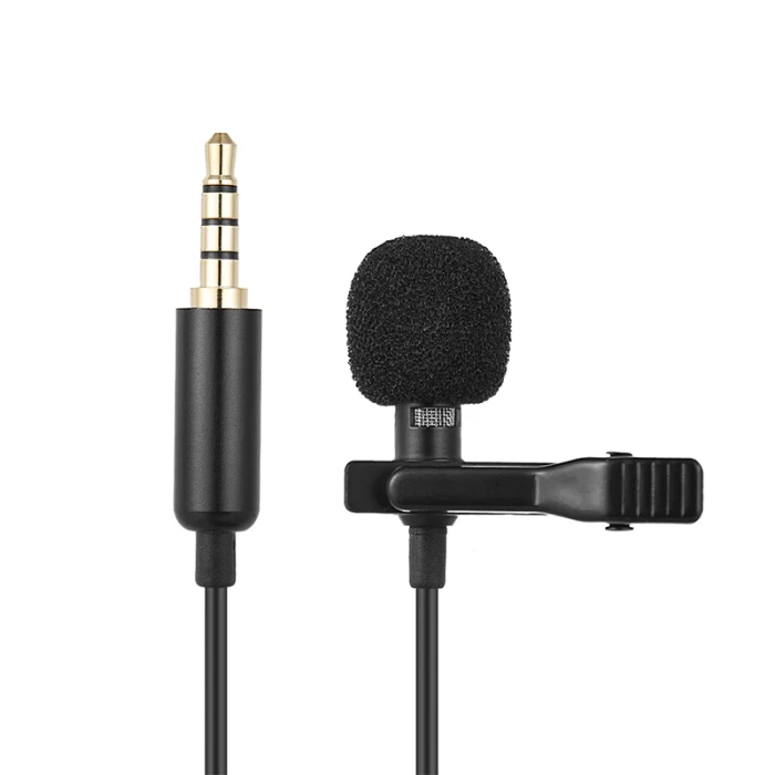 3.5mm Lavalier Microphone Condenser Mini Microphone For Smartphone PC MIC 1.5M Wired Microphone Buttonhole Lapel Condenser Mic