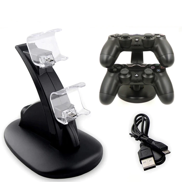 PS4 Controller Charger Dock LED Dual USB PS 4 Charging Stand Station Cradle For Sony Playstation 4 PS4 / PS4 Pro Slim Controller