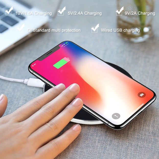 Qi Wireless Charger Fast Charging pad dock 10W Qi Wireless Fast Charging Xiaomi For iPhone Samsung Huawei