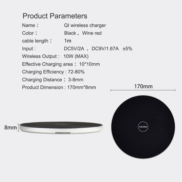 Qi Wireless Charger Fast Charging pad dock 10W Qi Wireless Fast Charging Xiaomi For iPhone Samsung Huawei