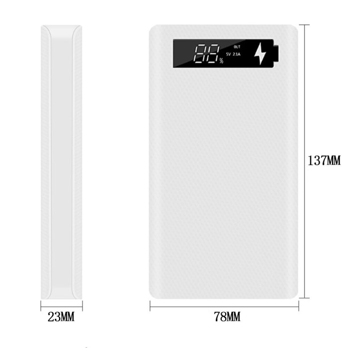 Quick Charge Version 6*18650 Power Bank Case Dual USB Mobile Phone Charge QC 3.0 PD DIY Shell 18650 battery Holder Charging Box