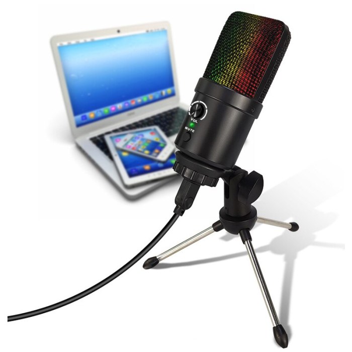 For PS4 Condenser Microphone Professional USB Condenser MIC Computer Microphone For PC Karaoke Singing Plug And Play Studio Mic