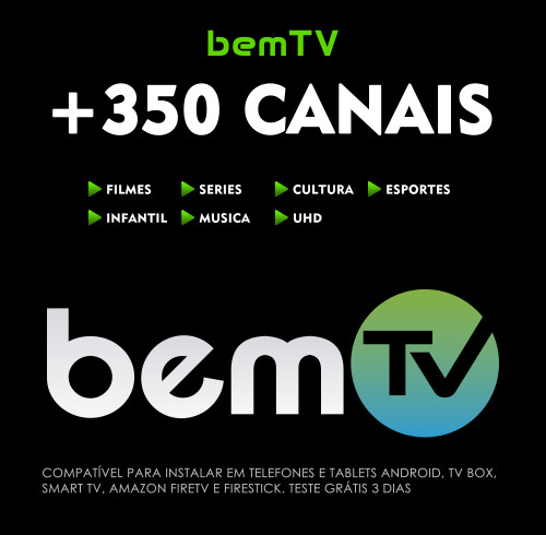 bemTV bem TV Brasil Mensal Express Brazilian TV box Android Portuguese Rockchip RK3368 TV box