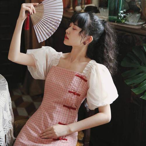 泡泡袖旗袍 兩件1260 三件1755