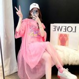 網紗花邊中長T