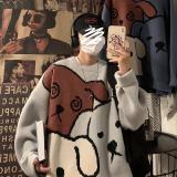 三色狗毛衣