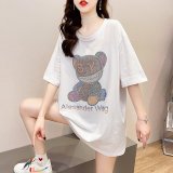 彩鑽熊中長T