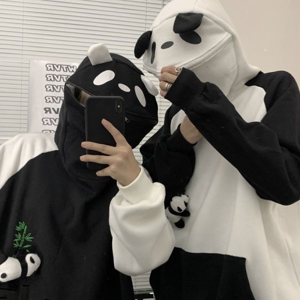 熊貓頭帽T