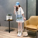 牛仔背帶中長T 兩件1120 三件1560