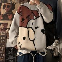 三色狗毛衣