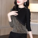 豹紋拼接長袖衫 兩件1120 三件1560