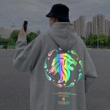 反光獅子頭帽T
