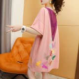 露背彩蝶中長T