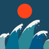 【100%純棉】浪花貓短T
