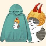 【純棉】蟹鉗貓連帽衫