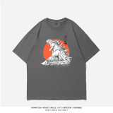 純棉 富士山哥吉拉短T 五件NT$1603