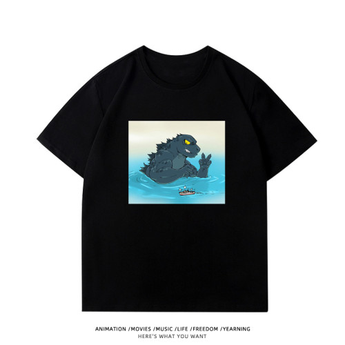 純棉 剪刀手哥吉拉短T 五件NT$1603