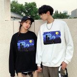 星空瑞克莫蒂落肩寬鬆長袖衫