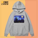 星空瑞克莫蒂落肩寬鬆長袖衫
