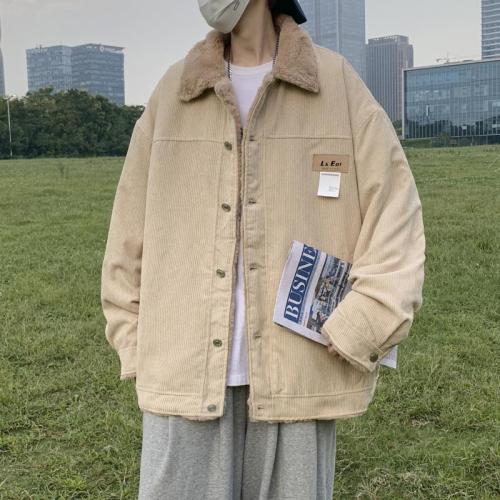簡約燈芯絨毛絨外套