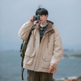 高品質連帽工裝棉服