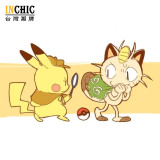 皮卡丘喵喵落肩寬版長袖衫&帽T
