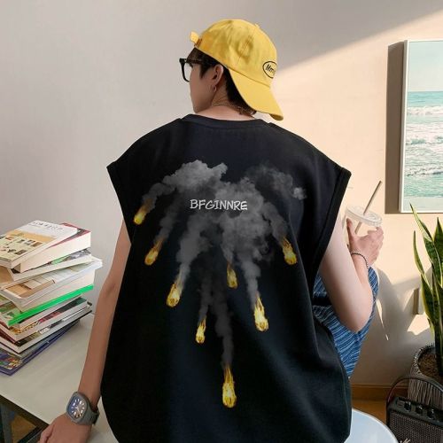 純棉 墜落隕石寬鬆背心
