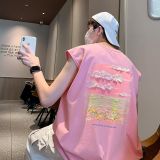純棉 小清新油畫寬鬆背心