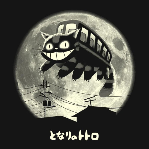 純棉 夜遊貓巴士短T 五件NT$1603