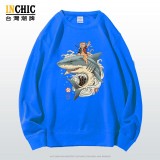 純棉 浮世繪鯊魚武士貓長袖衫，兩件NT$1099