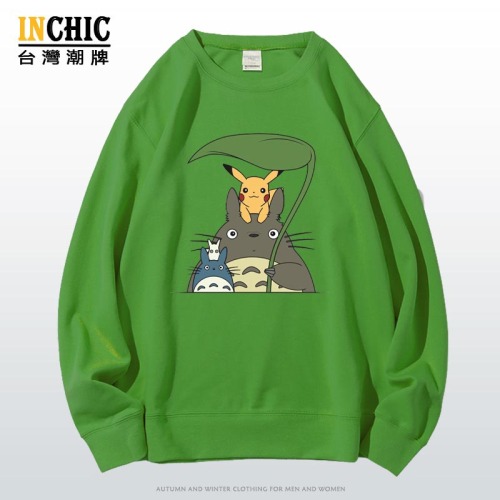純棉 龍貓皮卡丘長袖衫，兩件NT$1099