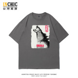 純棉 水墨哥吉拉短T 三件NT$1099
