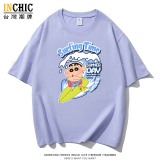 240克純棉 夏日衝浪小新落肩短T