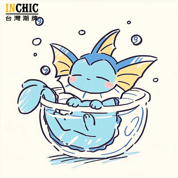 純棉 可愛水伊布寬鬆短T