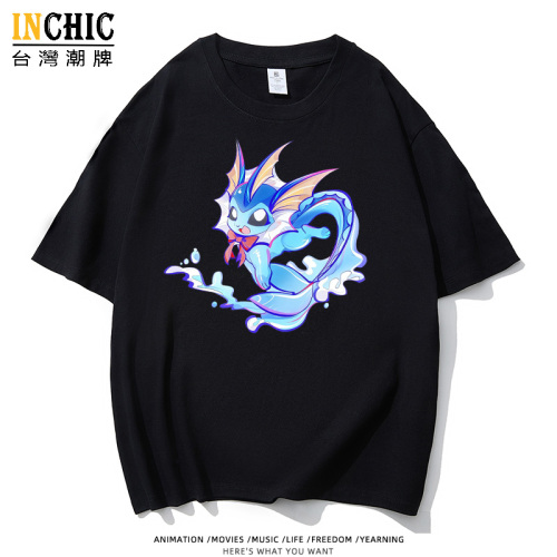 純棉 寶可夢 絕美水伊布寬鬆短T