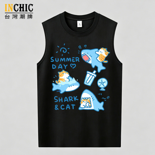 240克純棉 夏日鯊魚貓背心 五件NT$1603