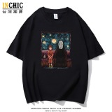 240克純棉 星空千尋無臉男寬鬆短T