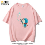240克純棉 塗鴉哆啦A夢寬鬆短T，三件NT$1198