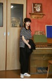 黑白經典條紋短袖女春夏寬鬆慵懶圓領純棉T恤上衣