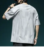 冰絲涼感短袖T卹男士夏季寬鬆大碼半袖薄款速乾圓領體卹