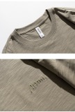 竹節棉短袖T卹男士夏季字母刺繡半袖潮牌寬鬆休閒體卹