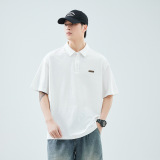 簡約翻領短袖Polo衫男士T卹夏季寬鬆潮流體卹上衣