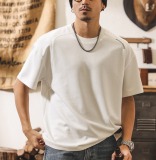 美式復古潮牌寬鬆上衣糯滑果凍棉短袖T恤莫代爾涼感T恤