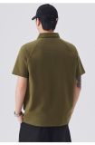 夏季重磅刺繡T恤男士港風簡約輕奢休閒微彈高級感Polo衫