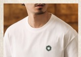 冰絲棉爽滑親膚重磅短袖T恤美式休閒簡約刺繡半袖上衣