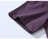 重磅純棉趣味刺繡純棉短袖夏季日系寬鬆純棉圓領T恤